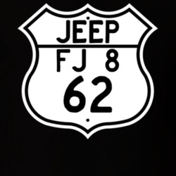 Highway Route Sign Jeep 1962 FJ 8 T Shirt