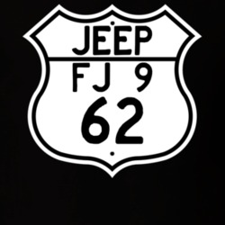 Highway Route Sign Jeep 1962 FJ 9 T Shirt