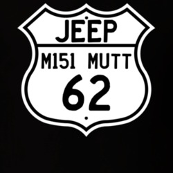 Highway Route Sign Jeep 1962 M151 MUTT T Shirt
