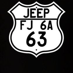 Highway Route Sign Jeep 1963 FJ 6A T Shirt