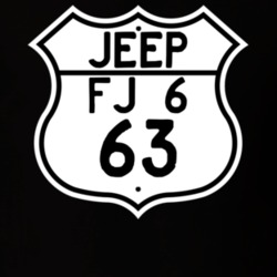 Highway Route Sign Jeep 1963 FJ 6 T Shirt