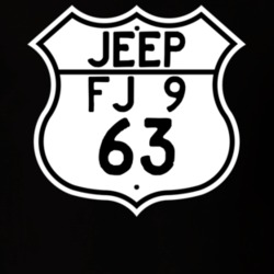 Highway Route Sign Jeep 1963 FJ 9 T Shirt