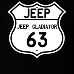 Highway Route Sign Jeep 1963 Jeep Gladiator T Shirt