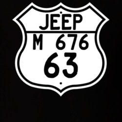 Highway Route Sign Jeep 1963 M 676 T Shirt