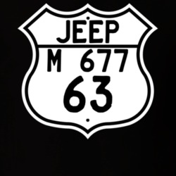 Highway Route Sign Jeep 1963 M 677 T Shirt