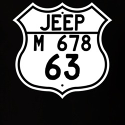 Highway Route Sign Jeep 1963 M 678 T Shirt