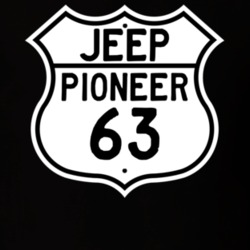 Highway Route Sign Jeep 1963 Pioneer T Shirt