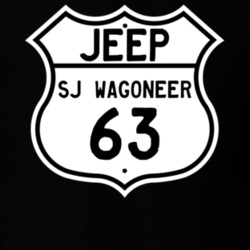 Highway Route Sign Jeep 1963 SJ Wagoneer T Shirt
