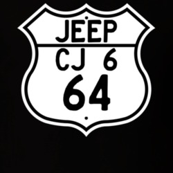 Highway Route Sign Jeep 1964 CJ 6 T Shirt