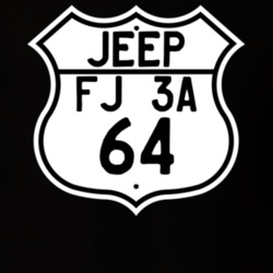 Highway Route Sign Jeep 1964 FJ 3A T Shirt