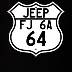 Highway Route Sign Jeep 1964 FJ 6A T Shirt