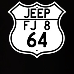 Highway Route Sign Jeep 1964 FJ 8 T Shirt