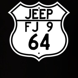 Highway Route Sign Jeep 1964 FJ 9 T Shirt