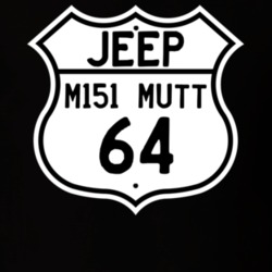 Highway Route Sign Jeep 1964 M151 MUTT T Shirt