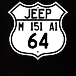 Highway Route Sign Jeep 1964 M 151 A1 T Shirt