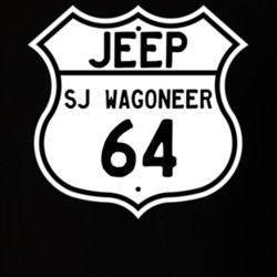 Highway Route Sign Jeep 1964 SJ Wagoneer T Shirt