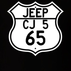 Highway Route Sign Jeep 1965 CJ 5 T Shirt