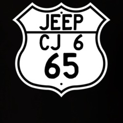 Highway Route Sign Jeep 1965 CJ 6 T Shirt