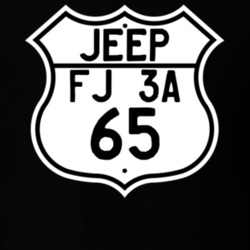 Highway Route Sign Jeep 1965 FJ 3A T Shirt