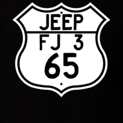 Highway Route Sign Jeep 1965 FJ 3 T Shirt