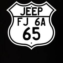 Highway Route Sign Jeep 1965 FJ 6A T Shirt