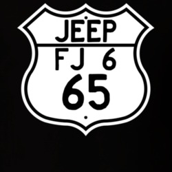 Highway Route Sign Jeep 1965 FJ 6 T Shirt