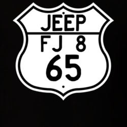 Highway Route Sign Jeep 1965 FJ 8 T Shirt