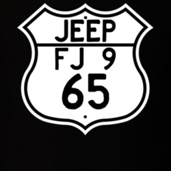 Highway Route Sign Jeep 1965 FJ 9 T Shirt