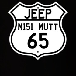 Highway Route Sign Jeep 1965 M151 MUTT T Shirt