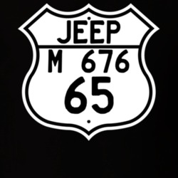 Highway Route Sign Jeep 1965 M 676 T Shirt