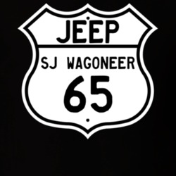 Highway Route Sign Jeep 1965 SJ Wagoneer T Shirt