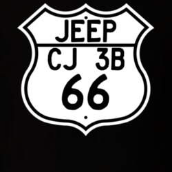 Highway Route Sign Jeep 1966 CJ 3B T Shirt