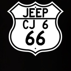 Highway Route Sign Jeep 1966 CJ 6 T Shirt