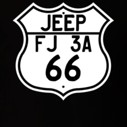 Highway Route Sign Jeep 1966 FJ 3A T Shirt