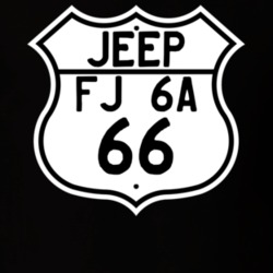 Highway Route Sign Jeep 1966 FJ 6A T Shirt