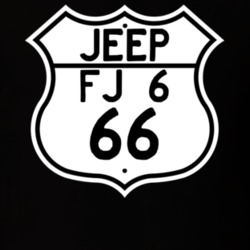 Highway Route Sign Jeep 1966 FJ 6 T Shirt