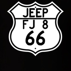 Highway Route Sign Jeep 1966 FJ 8 T Shirt