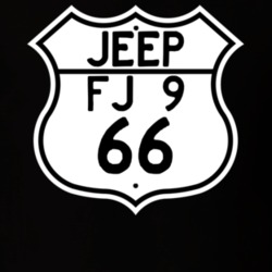 Highway Route Sign Jeep 1966 FJ 9 T Shirt