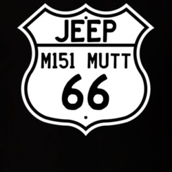 Highway Route Sign Jeep 1966 M151 MUTT T Shirt