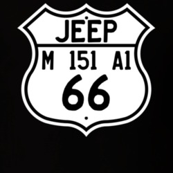 Highway Route Sign Jeep 1966 M 151 A1 T Shirt