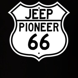 Highway Route Sign Jeep 1966 Pioneer T Shirt