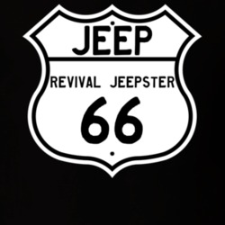 Highway Route Sign Jeep 1966 Revival Jeepster T Shirt