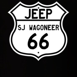 Highway Route Sign Jeep 1966 SJ Wagoneer T Shirt