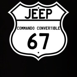 Highway Route Sign Jeep 1967 Commando Convertible T Shirt