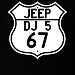 Highway Route Sign Jeep 1967 DJ 5 T Shirt