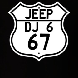 Highway Route Sign Jeep 1967 DJ 6 T Shirt