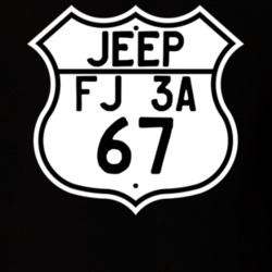 Highway Route Sign Jeep 1967 FJ 3A T Shirt