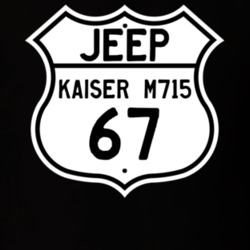 Highway Route Sign Jeep 1967 Kaiser M715 T Shirt