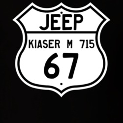 Highway Route Sign Jeep 1967 Kiaser M 715 T Shirt