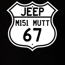 Highway Route Sign Jeep 1967 M151 MUTT T Shirt